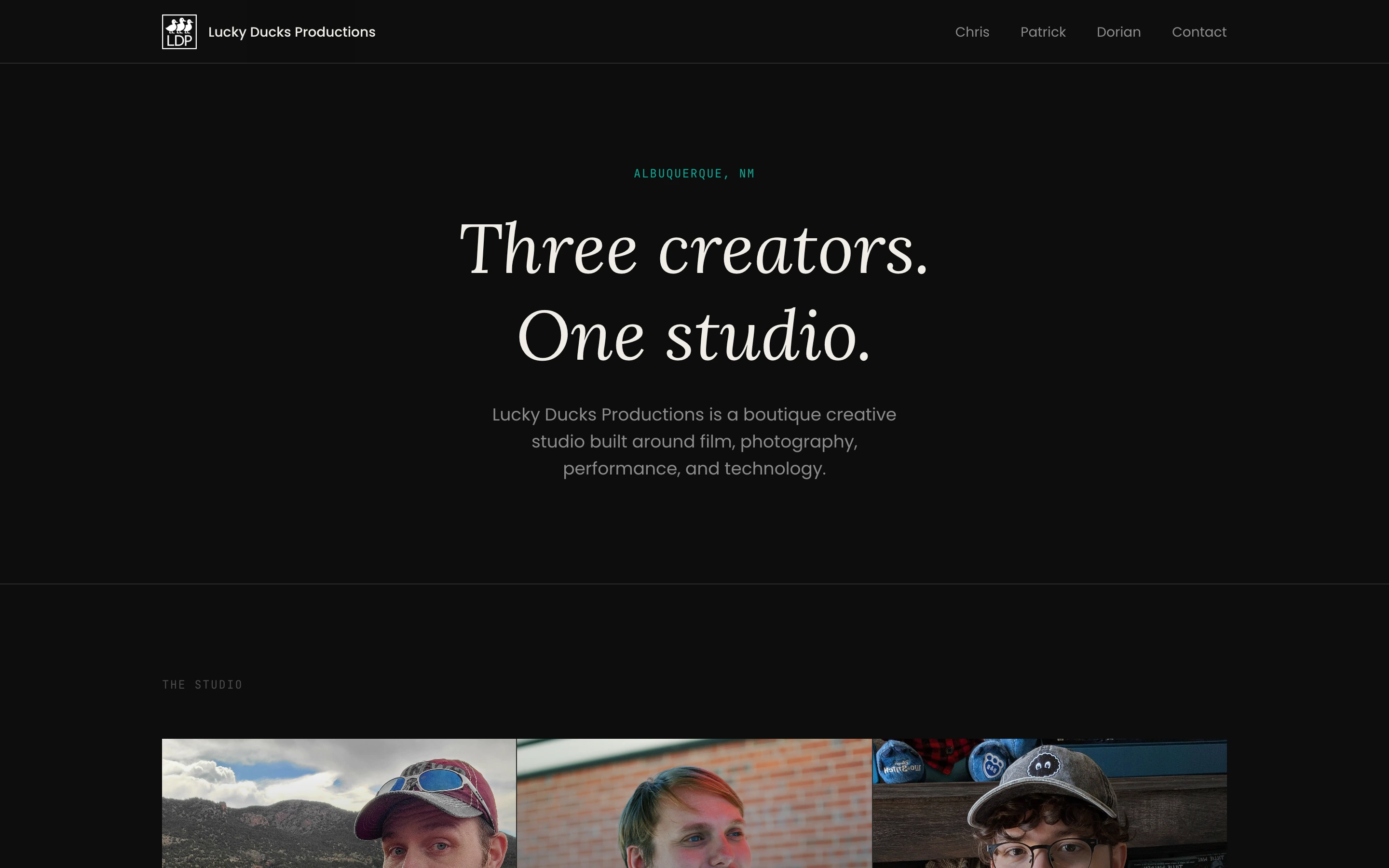 Screenshot of Lucky Ducks Pro website